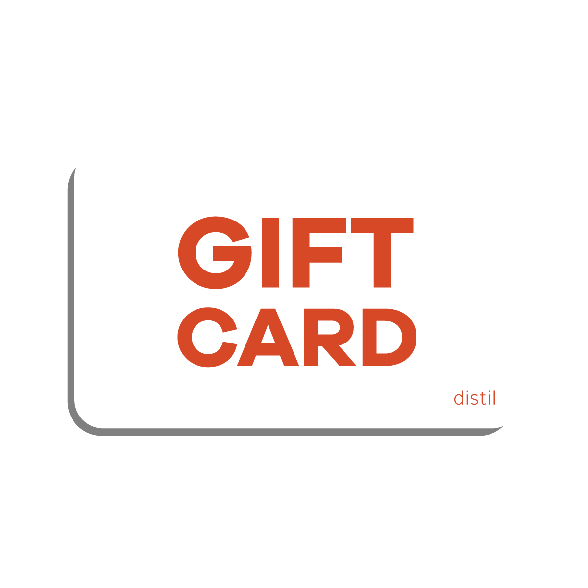 A digital Distil Union gift card 